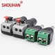 wholesale DC Female&Male Jack 5.5*2.1mm Connector Plug Adapter Push Type Quick Power Connector for CCTV terminals